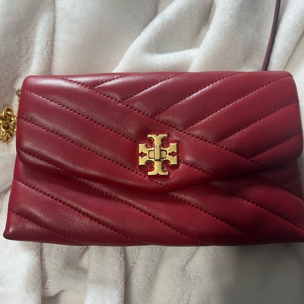 Tory Burch Red Quilted Clutch